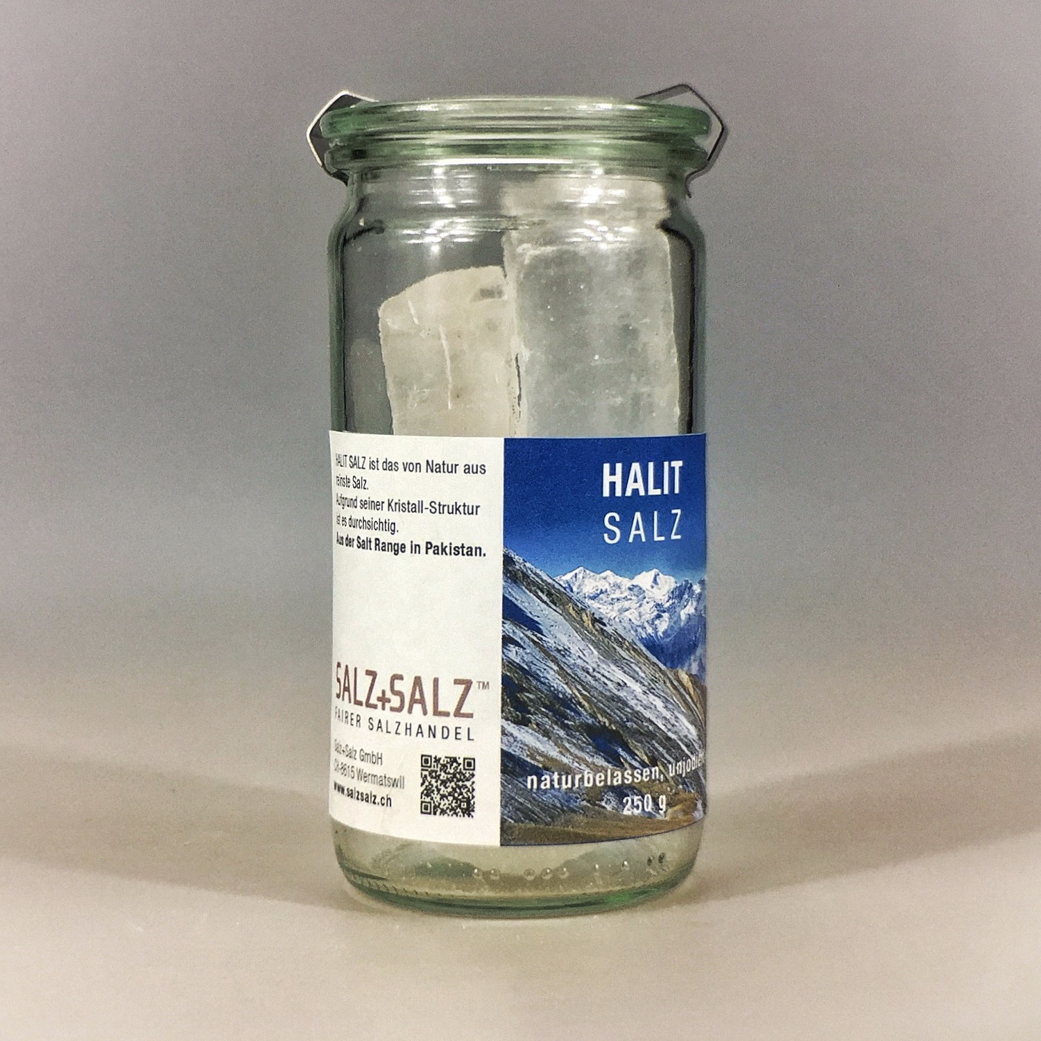 Halit Salzkristalle naturrein im Glas 250 g