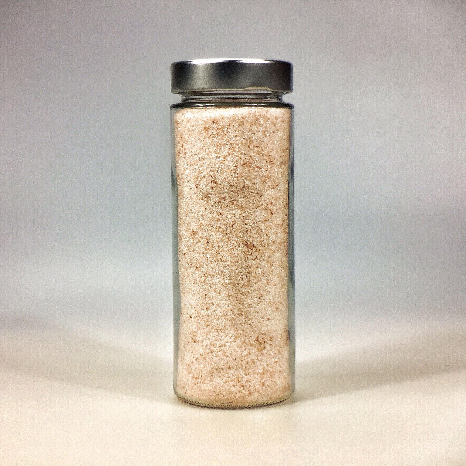 Himalaya Salz fein gemahlen für Salzstreuer im grossen Glas mit Silberdeckel